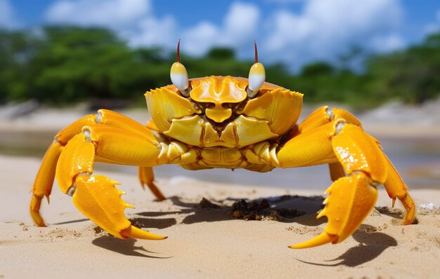 Photo yellow land crab