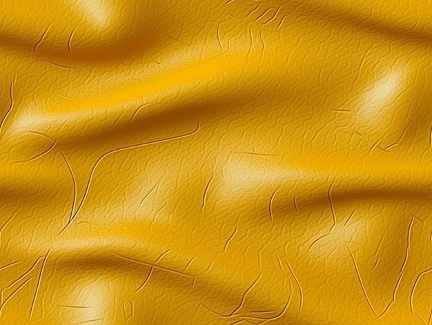 Yellow leather texture with a very rough pattern generative ai