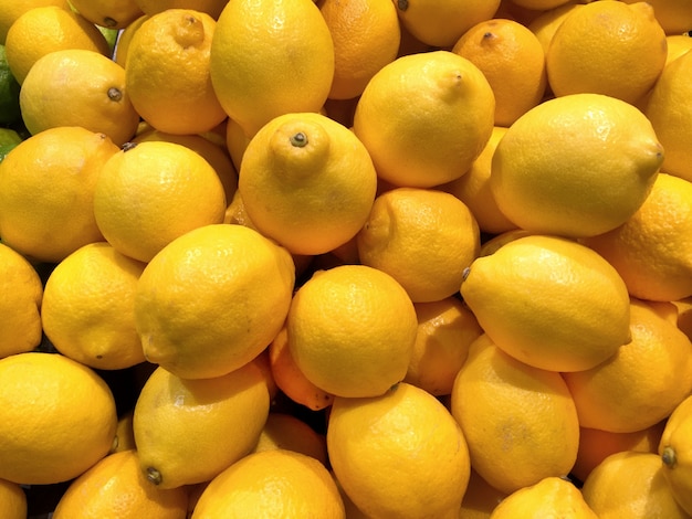 写真 黄色のレモンの背景