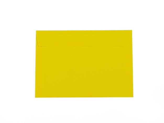 Yellow letter on white background