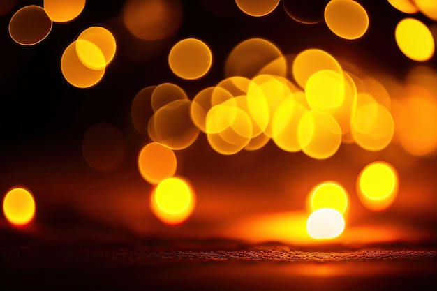 Yellow light bokeh background