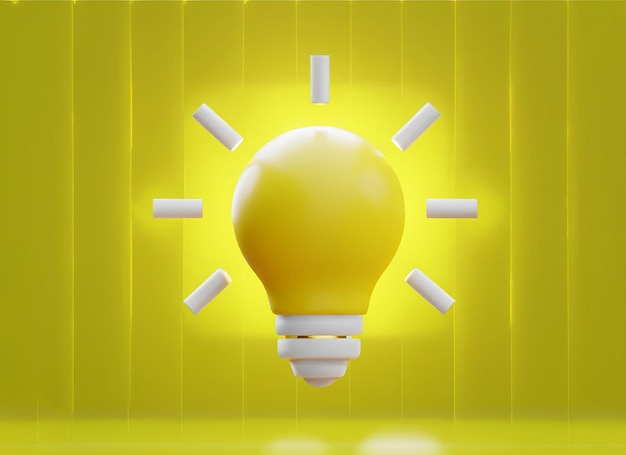 Yellow light bulb illustration background