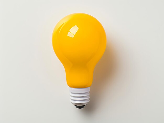 a yellow light bulb with the sun shining on it