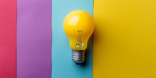 a yellow light bulb with the word  light  on the top