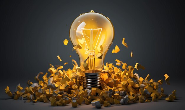 the yellow light bulb