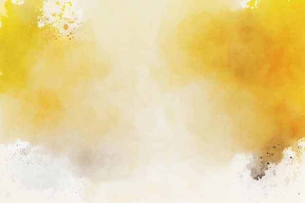 黄色の光の水彩画の抽象的な背景