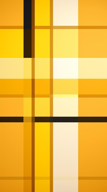 Yellow Lines on Geometric Plaid Background