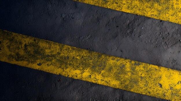 Yellow Lines on Urban Asphalt