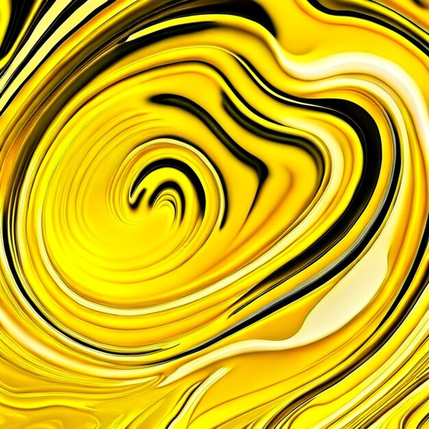 Yellow liquid abstract background or yellow liquid marble pattern