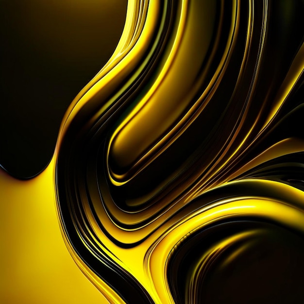 yellow liquid abstract background or yellow liquid marble pattern