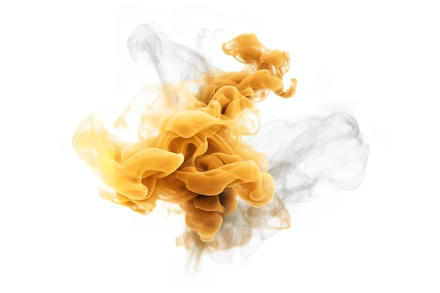 A yellow liquid is being sprayed in the air.