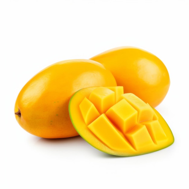 Photo yellow mango illustration ai generativexa