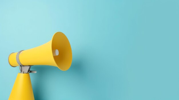 Yellow megaphone background Illustration AI GenerativexA