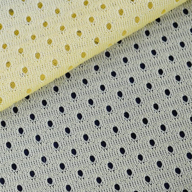 Yellow mesh sport wear fabric textile background pattern