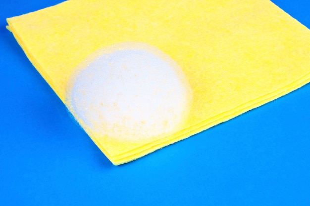 Yellow microfiber duster with foam