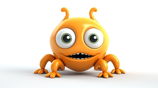 a yellow monster with big eyes and big eyes