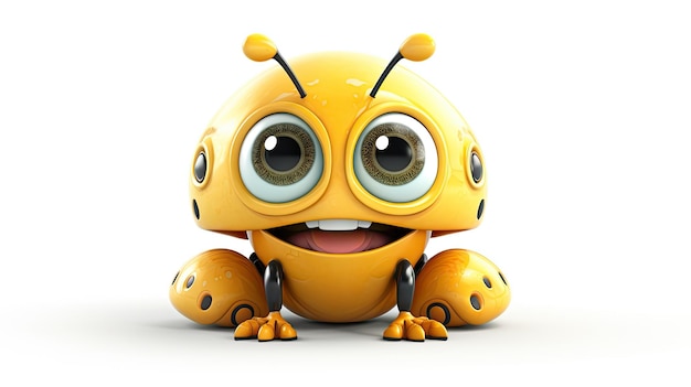 a yellow monster with big eyes and big eyes