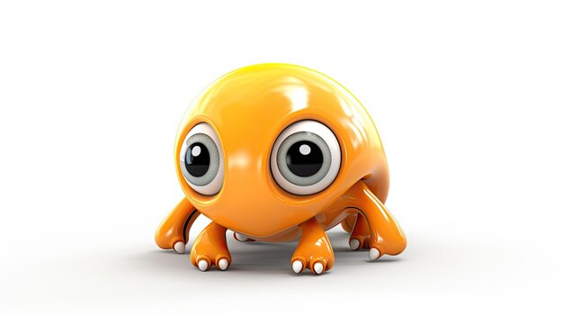 a yellow monster with big eyes and eyes