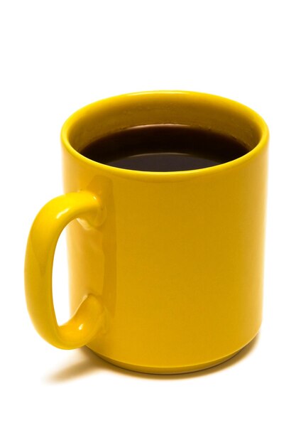 Yellow mug from coffee