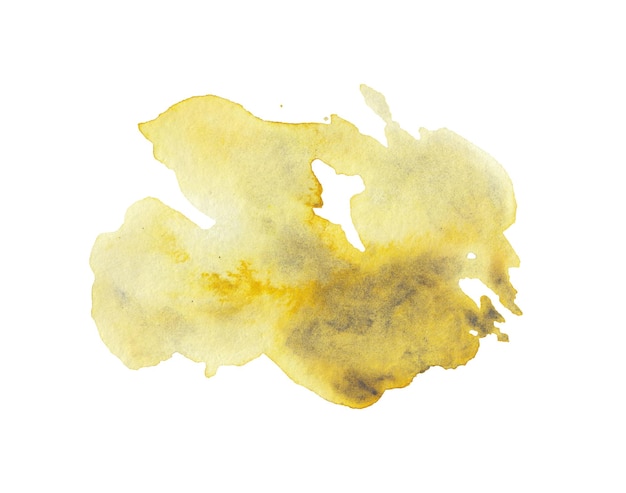 Yellow mustard watercolor stains