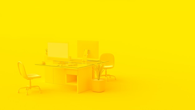 Yellow office.