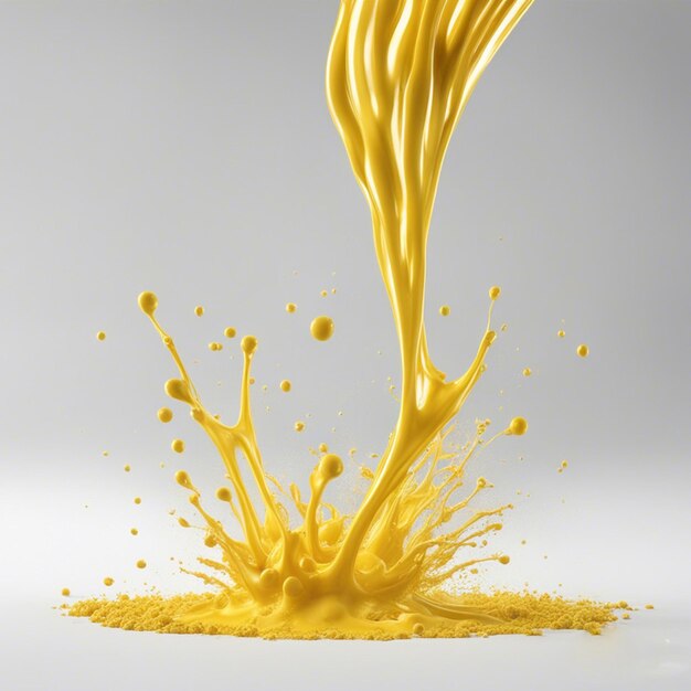 yellow oil splash