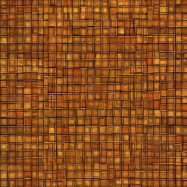 A yellow and orange abstract background with a pattern of squares and a circle in the middle