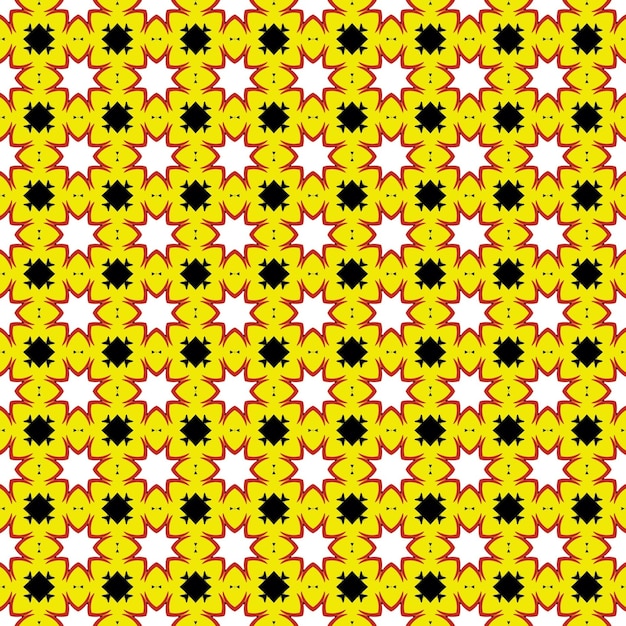 Yellow and orange background with a pattern of flowers.