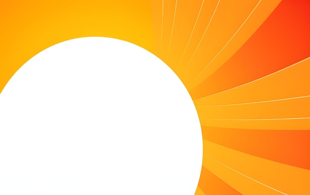 A yellow and orange background with a white circle in the middle.