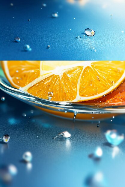 Yellow orange fruit slice orange juice display business promotion advertising background