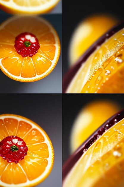 Yellow orange fruit slice orange juice display business promotion advertising background