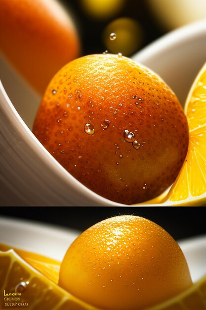Yellow orange fruit slice orange juice display business promotion advertising background