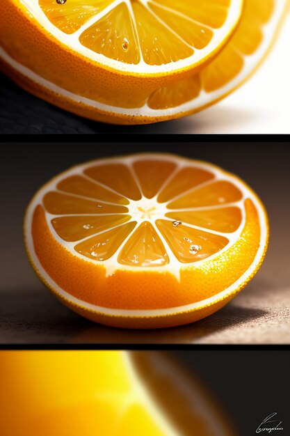 Yellow orange fruit slice orange juice display business promotion advertising background