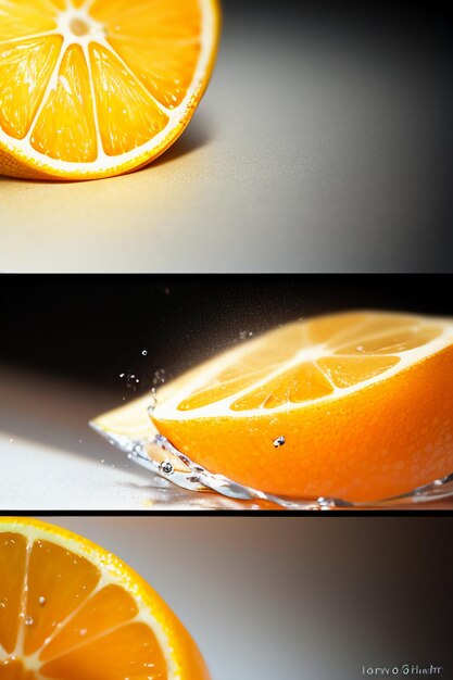 Yellow orange fruit slice orange juice display business promotion advertising background