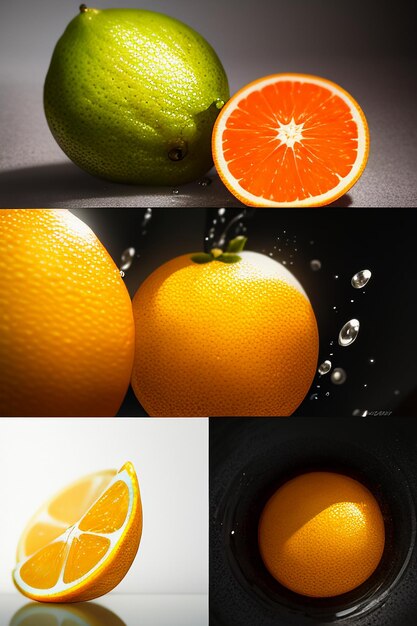 Yellow orange fruit slice orange juice display business promotion advertising background