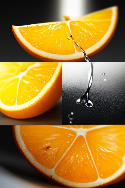 Yellow orange fruit slice orange juice display business promotion advertising background