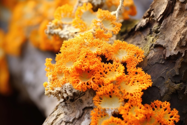 Yellow orange maritime sunburst lichen