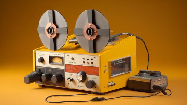 A yellow and orange do one tape recorder