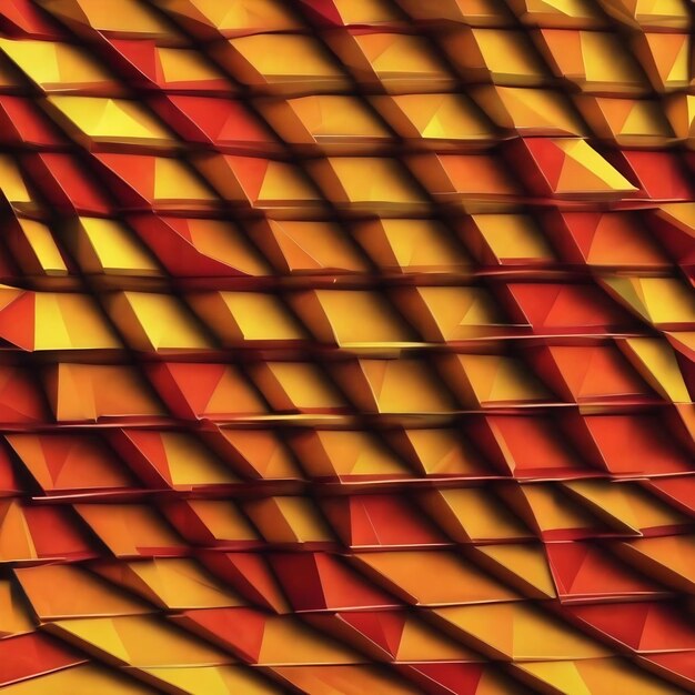 Yellow orange red geometric triangle abstract background illustration