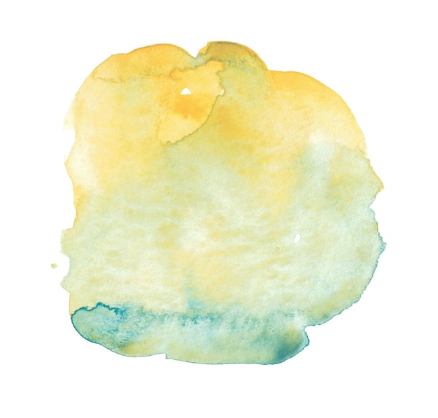 Yellow orange watercolor stains