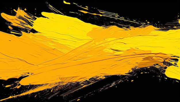 An yellow paint brush texture in the style of roughedged 2d animation