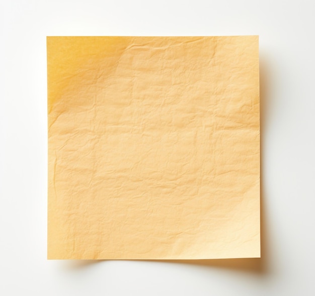 Yellow paper leaf isolated