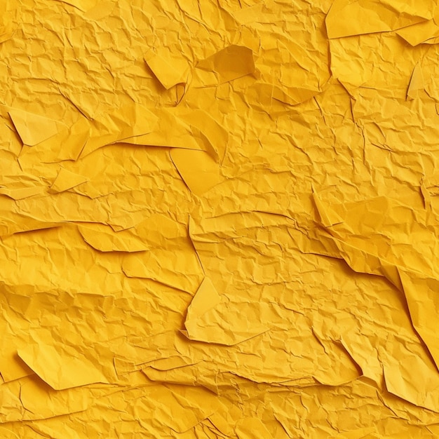 A yellow paper texture that is covered in crumpled paper.