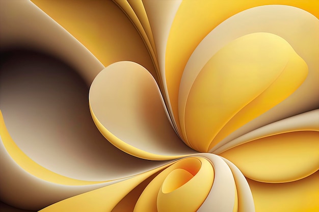 黄色のパステルの抽象的な背景 黄色のパステル カラーの抽象的な波の背景