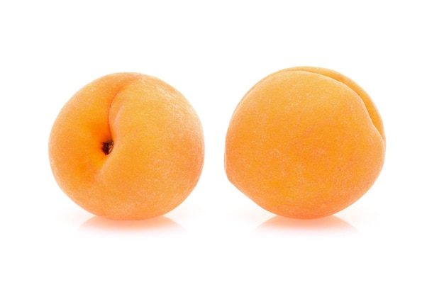 Yellow peach isolated on white background