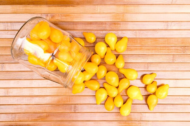 Yellow pearshaped tomatoes