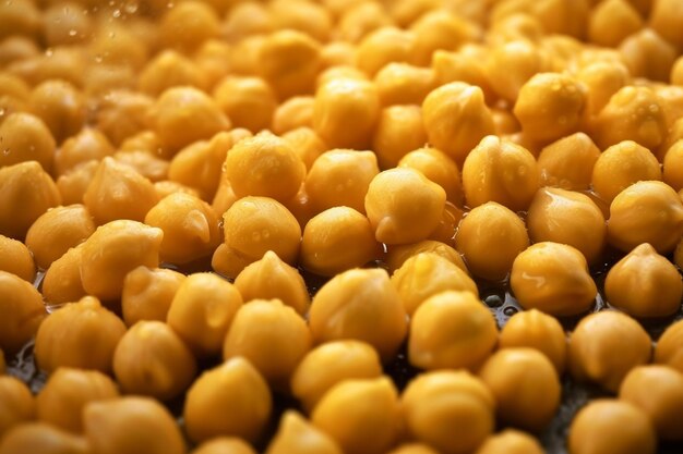 Photo yellow peas texture generative ai