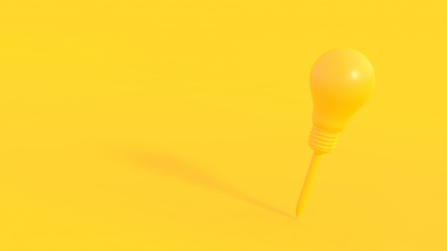 Yellow pen are shaped like light bulb.