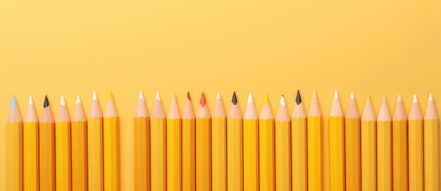 Yellow pencils background