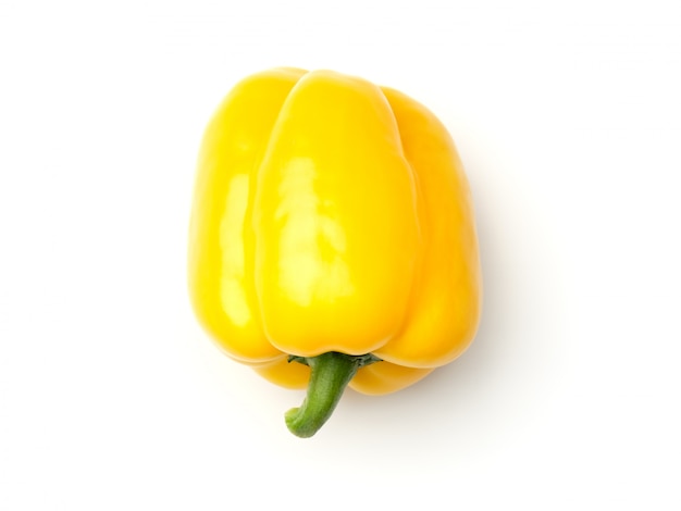 Yellow pepper isolated on the white background